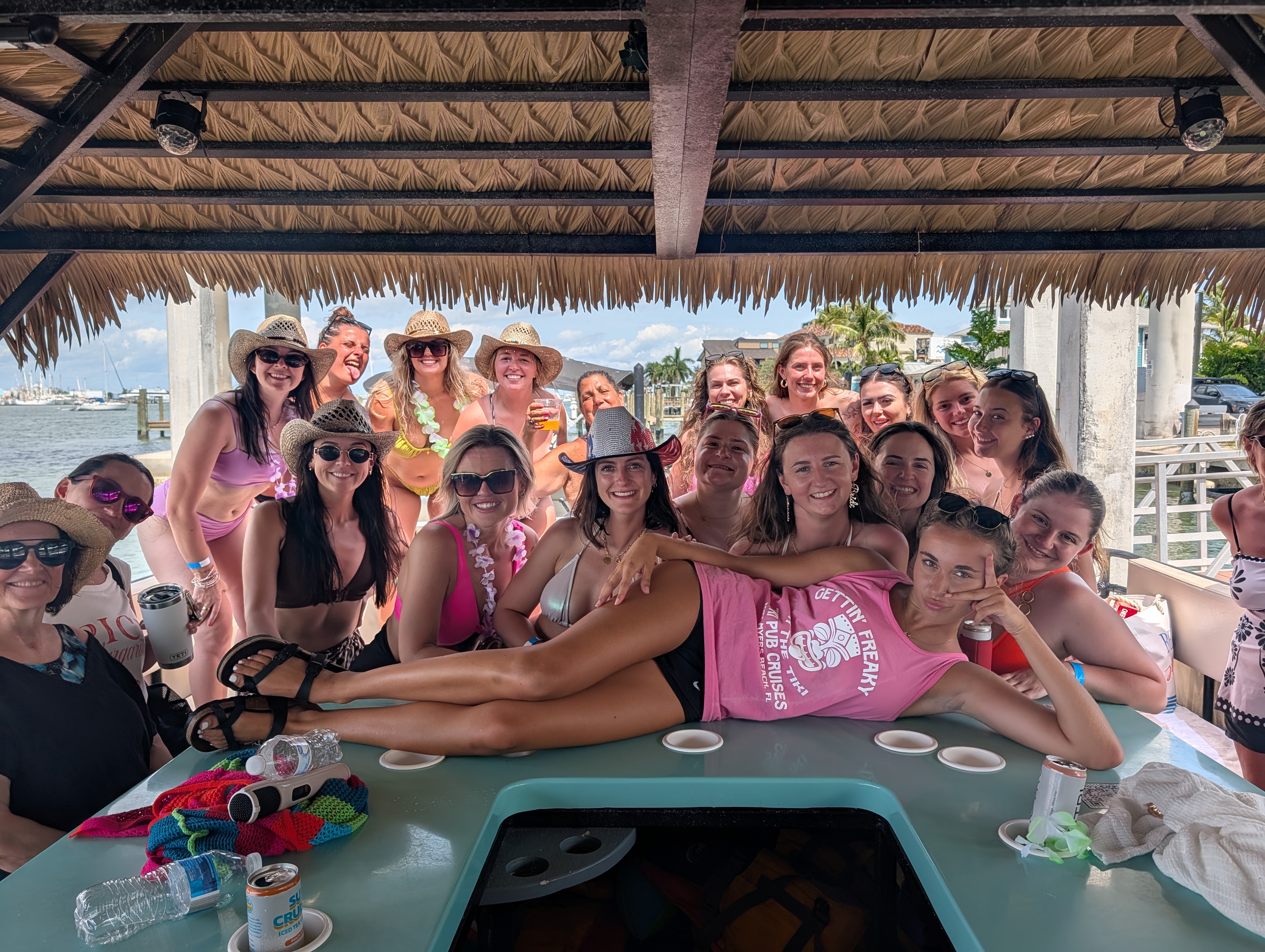 Bachelorette party on Tiki Pub Fort Myers Beach